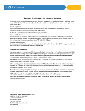 Request For Veteran Educational Benefits