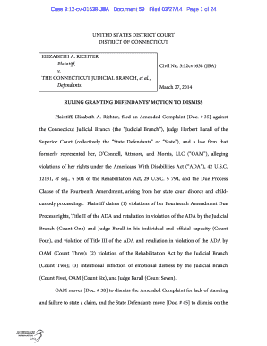 UNITED STATES DISTRICT COURT DISTRICT OF CONNECTICUT
