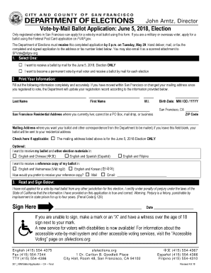 Vote-by-Mail Ballot Application