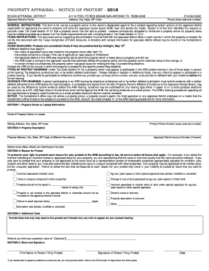 Texas Property Appraisal Protest Notice