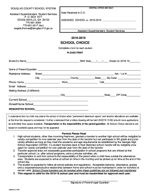 Douglas County School Choice Application