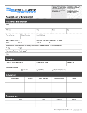 Employment Application Form