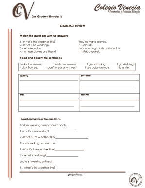 2nd Grade Grammar and Vocabulary Review