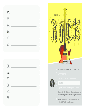 Fayetteville Public Library Listening Log