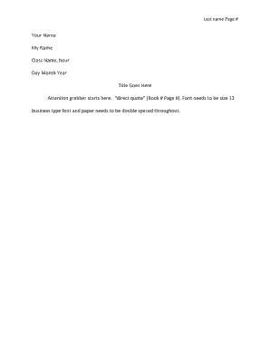 Research Paper Template