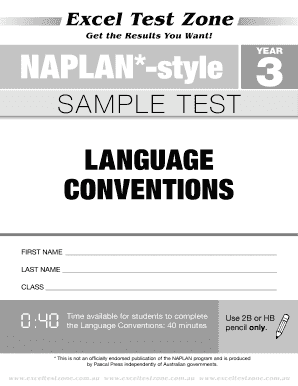 Year 3 Language Conventions Test