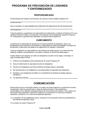 Modelo de Programa para la Prevención de Lesiones y Enfermedades