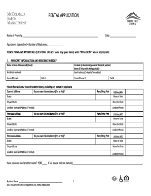 Rental Application Form