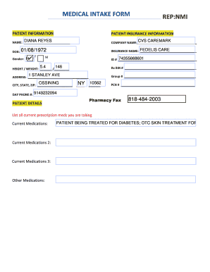 Medical Intake Form