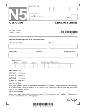 2017 Computing Science Exam Paper
