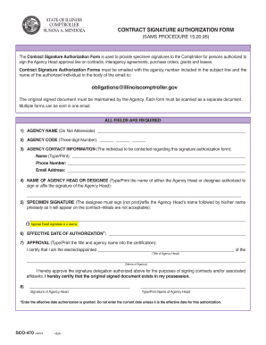 Illinois Contract Signature Authorization Form