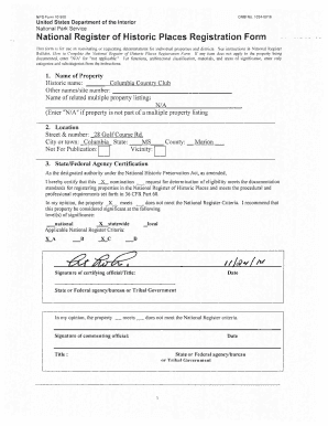 National Register of Historic Places Registration Form