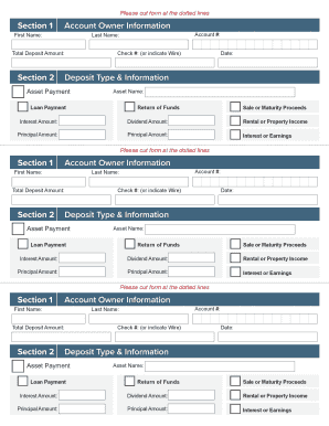 Deposit Submission Form