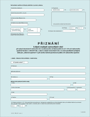 Czech Republic Property Tax Exemption Form