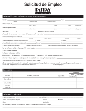 Employment Application Form