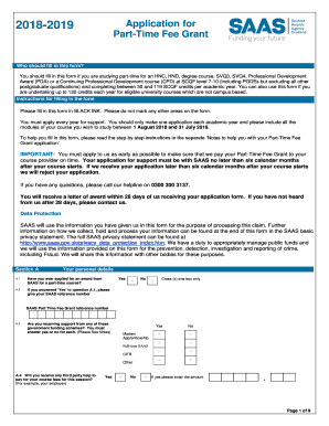 Application form - SAAS