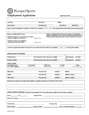 Employment Application Form