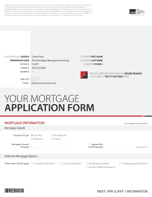 Mortgage Application Form