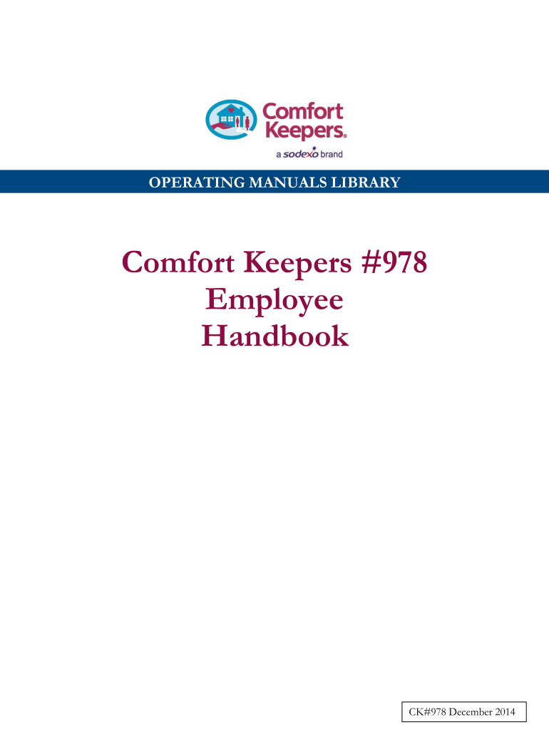 comfort keepers employee handbook Preview on Page 1