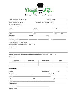 Employment Application Form