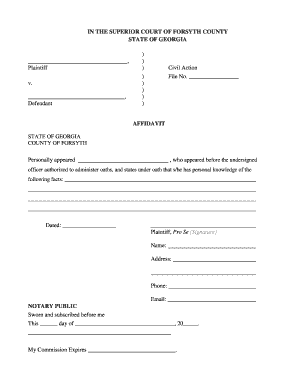 Affidavit Form