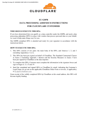 EU GDPR Data Processing Addendum