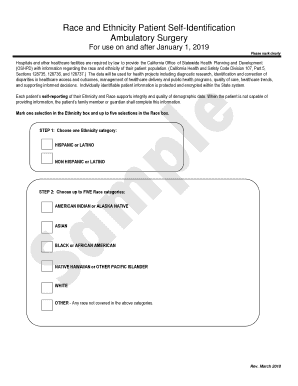 Race and Ethnicity Patient Self-Identification Form