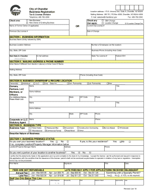 Chandler Business Registration Form