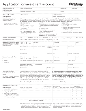 Investment Account Application Form