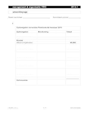 management & organisatie VWO 2014-1