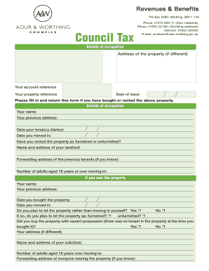 Council Tax Notification Form