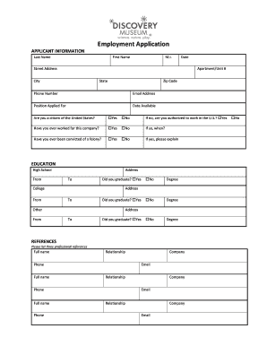 Employment Application Form