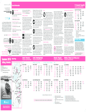 Fillable Online Washington State Ferries Summer 2018 Sailing Schedule ...