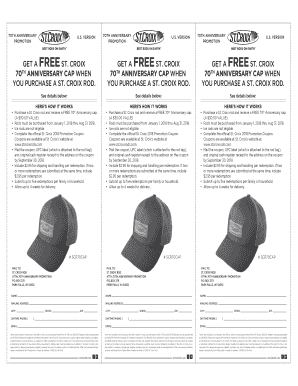 St. Croix 70th Anniversary Promotion Coupon