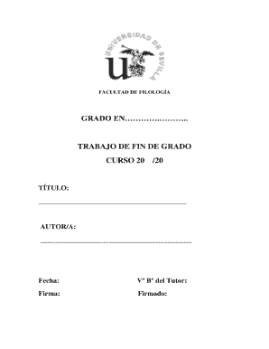Formulario de aprobación del Trabajo de Fin de Grado