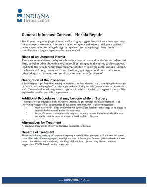General Informed Consent – Hernia Repair