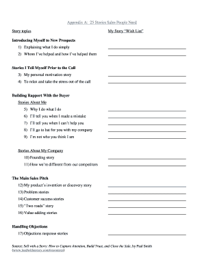 Sales Story Guide