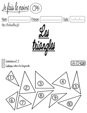 Feuille de travail sur les triangles