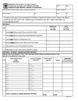 missouri manufacturer monthly report online form