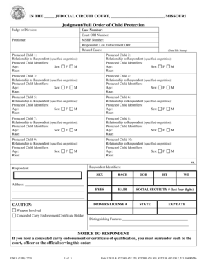 Missouri Child Protection Order