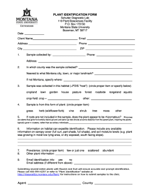 plant identification form