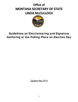 Guide to Electioneering Signature Gathering updated 5 25 2010.doc - sos mt