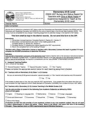 ESEA HQT Survey and Status Report