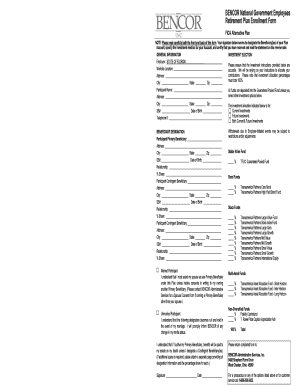 BENCOR Retirement Plan Enrollment Form