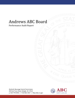 Andrews ABC Board Performance Audit Report - reports abc nc