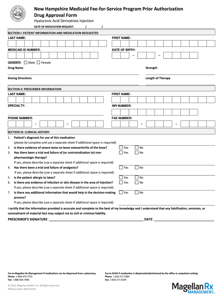 nh medicaid prior authorization form Preview on Page 1