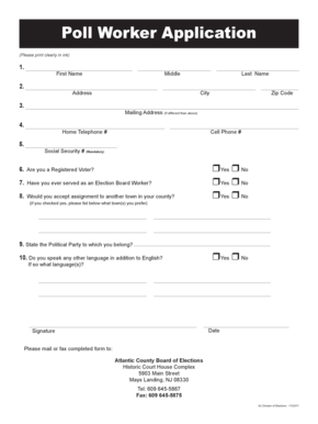 Poll Worker Application