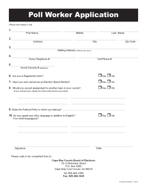 Poll Worker Application