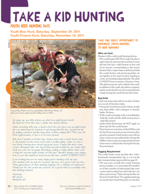 Youth Hunting License Application