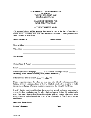 Analytical report template - Change of Address Form for Real Estate School 2.doc - nj